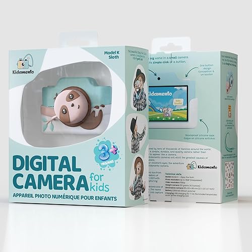 Miniatura 2 de Kidamento Cámara digital y videocámara de video para niños con pantalla táctil, carcasa de silicona suave, tapa de lente desmontable, tarjeta de