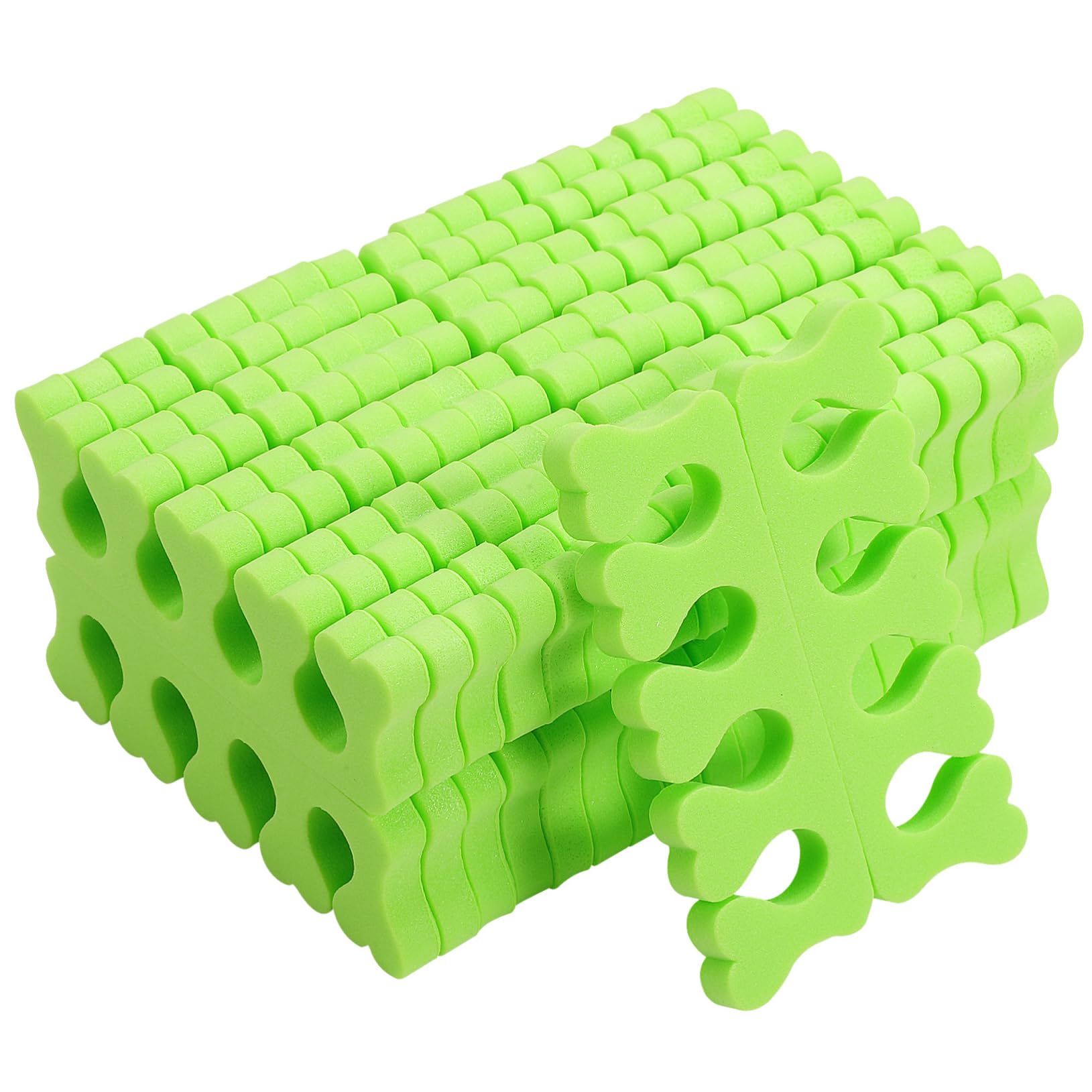 SHERCHPRY 100 Pairs Disposable Foot Toe Adjusters Green Separators for Bunion Relief Blisters and Corns for Nail Art and Toe Alignment Clean and Convenient Use
