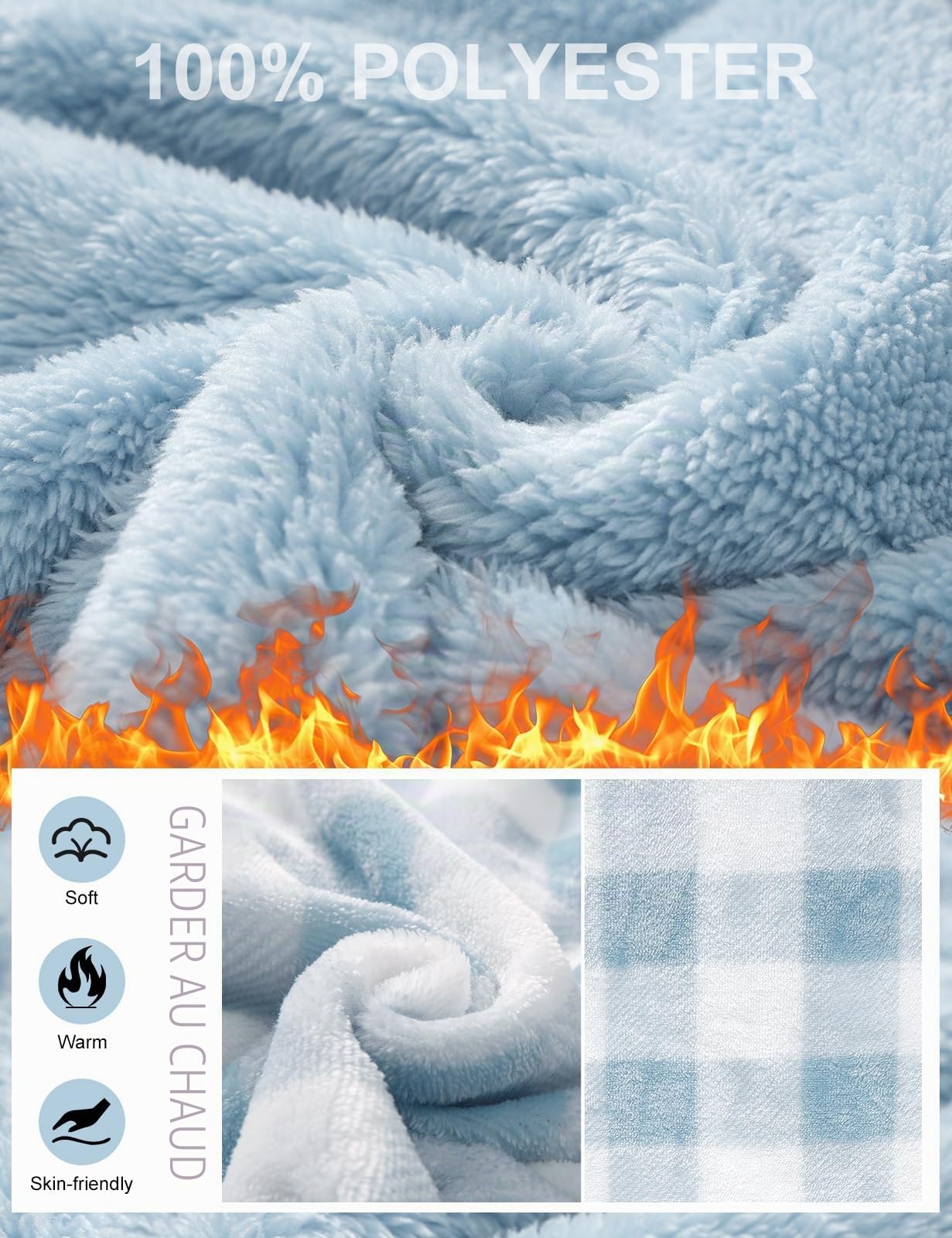 Niwicee Pyjama Femme Polaire Ensemble d'hiver Chaud Longue Ultra Hiver Pyjama Deux Pièces épaississant Et Chaud Pilou Manches Longues Tenue d'intérieur Cadeau de Noël