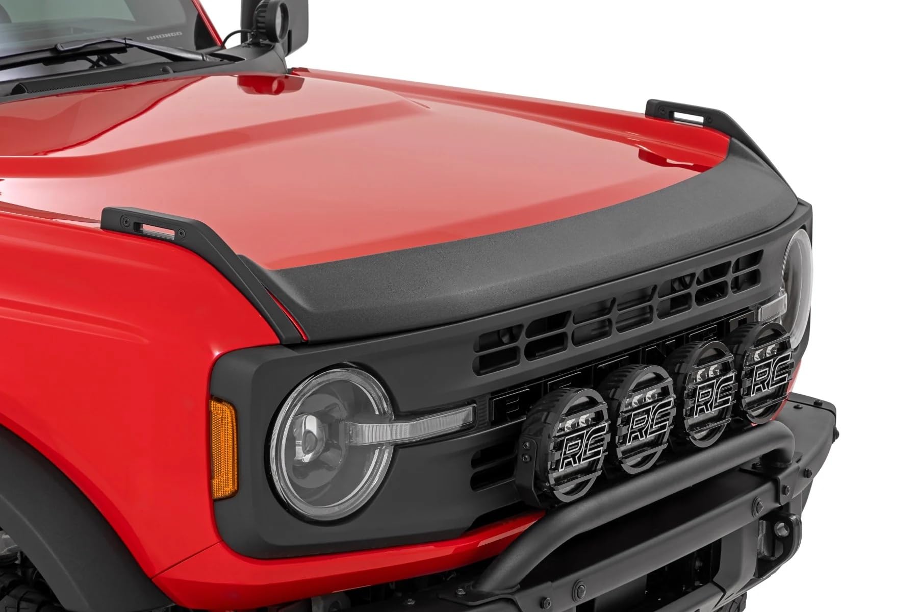 Rough Country Hood Protector for Ford Bronco (2021-2025) - UV-Resistant Trail Cladding, High-Density Thermoplastic, Easy Install