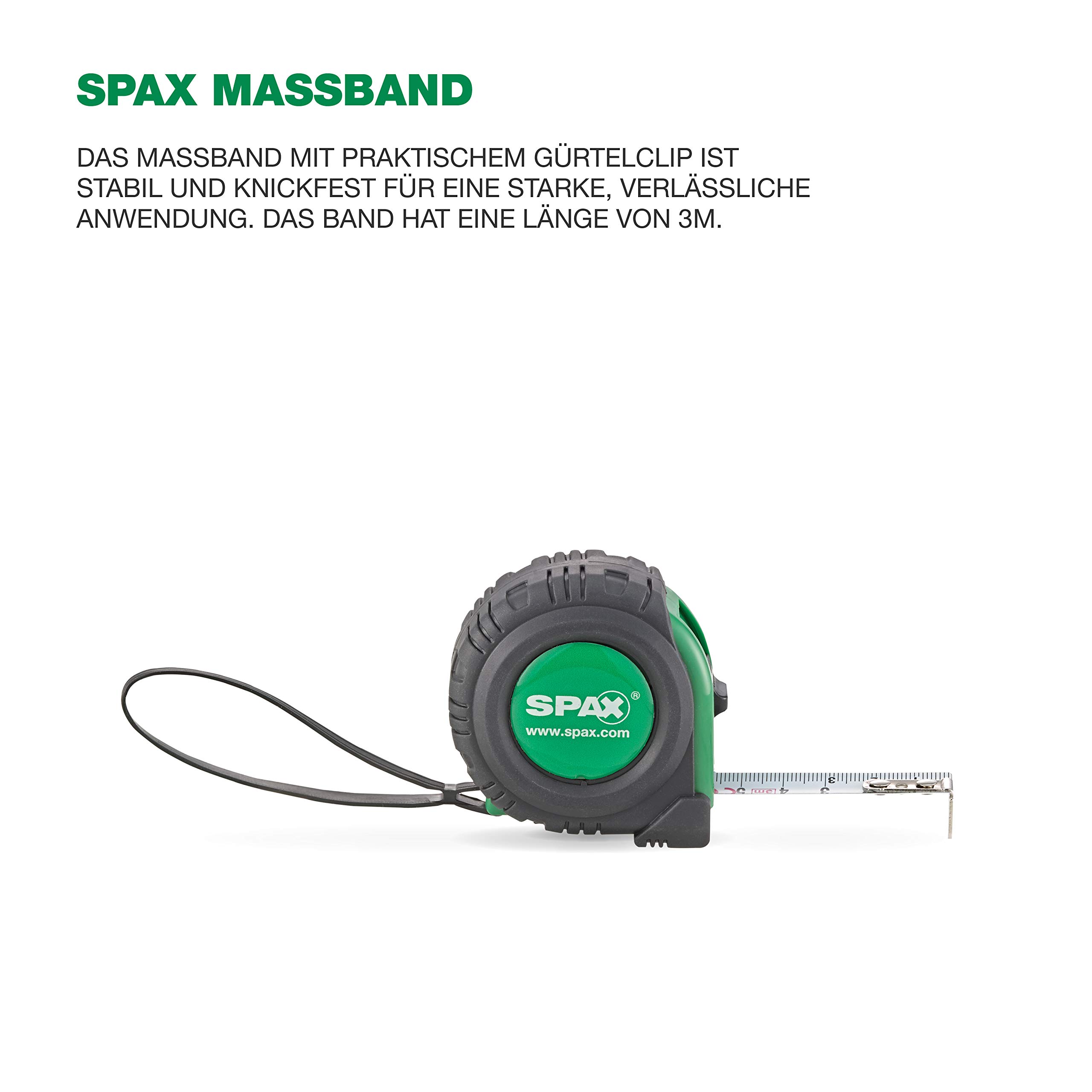SPAX Terrassenbau-Set, komplettes Montageset – Größe bis ca. 10qm, Terrassenschrauben Edelstahl A2, Abstandshalter, Bit, Stufenbohrer, Fugenlehre, Tape, Pads & Maßband – 5000009100039