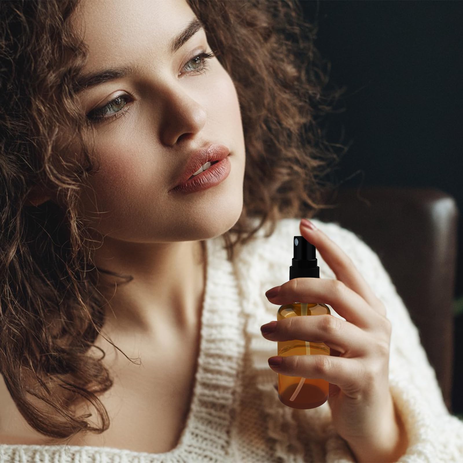 3 flaconi spray in vetro marrone, 50 ml, ricaricabili, nebulizzatore portatile, piccola bottiglia spray per famiglia, regali