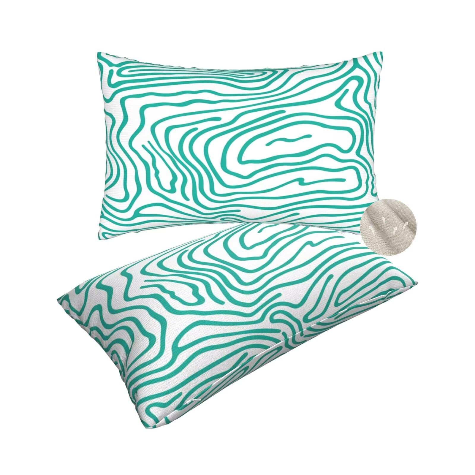 Housses de coussin moderne 50x80 pour rénover un canapé usé avec ce coussin décoratif gris vert