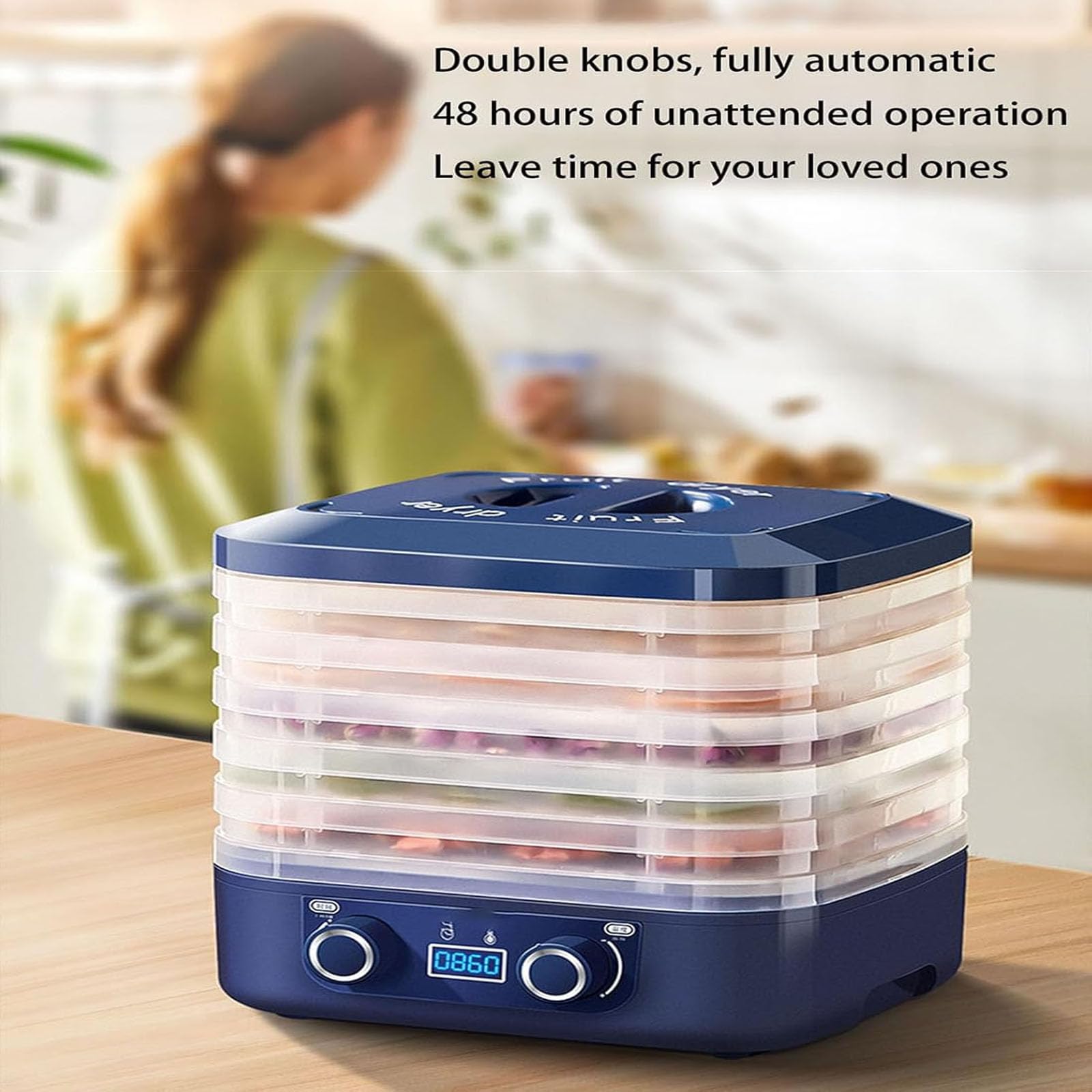 Liofilizzatore Domestico A 5 Vassoi Per Alimenti, Liofilizzatore Per Caramelle Con Timer Intelligente E Controllo Della Temperatura, Macchina Per Liofilizzare Snack Per Frutta, Carne E Verdura,