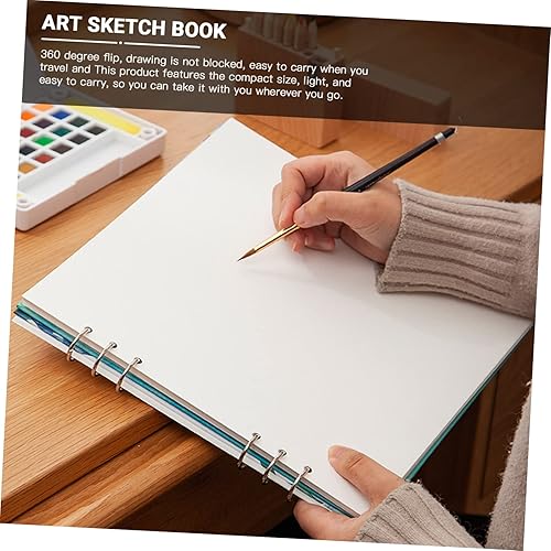 Miniatura 2 de VILLCASE 1 unid libro de dibujo Kraft cubierta cuaderno de dibujo de Navidad cuaderno de bocetos en espiral, bloc de dibujo de fiesta de Navidad,