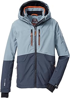 KSW 201 BYS SKI JCKT 43468-000 - Chaqueta de esquí con capucha y paranieves, color azul ahumado/azul oscuro/óxido, 140