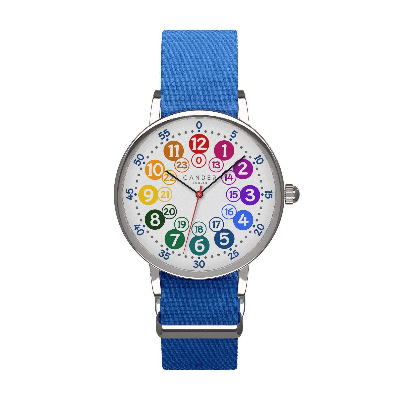 Cander Berlin MNU 1030 Kinderwanduhr Wanduhr und MNA 1030 J Armbanduhr Kinder Armbanduhr Kinderuhr Lernuhr Jungen