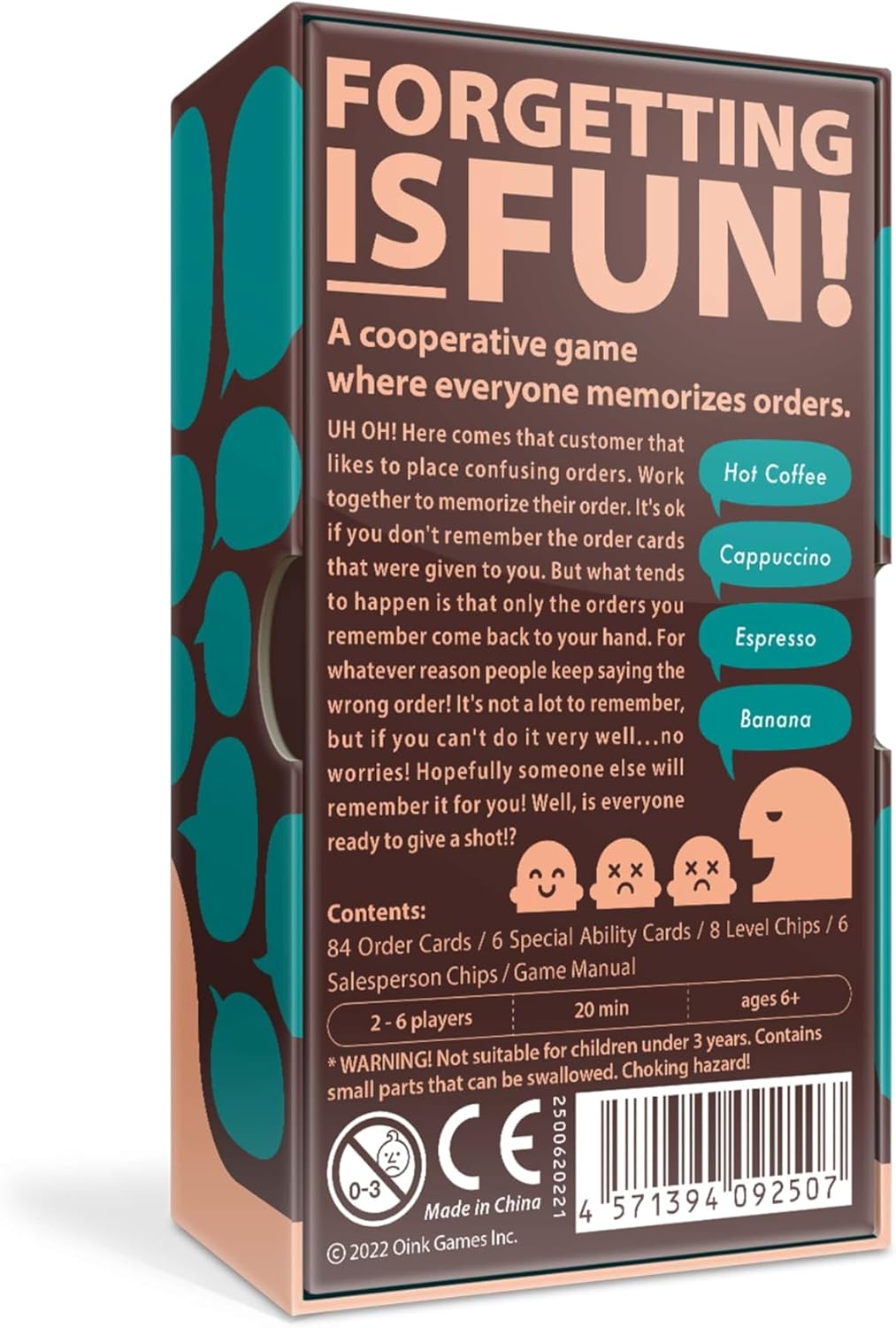 Order Overload: Café – Cooperative Memory Game | 2–6 Players | Ages 6+ | Portable Travel Board Game