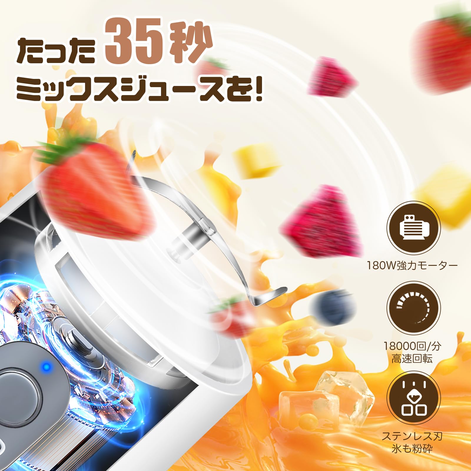 ジューサー ミキサー ジュース 4000mAh Amazon | ジューサー ミキサー【2024最新アップグレード】小型