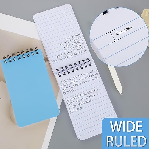 Miniatura 3 de 8 cuadernos de bolsillo pequeño bloc de notas de bolsillo, cuadernos pequeños en espiral de 3 x 5 pulgadas (8 unidades)