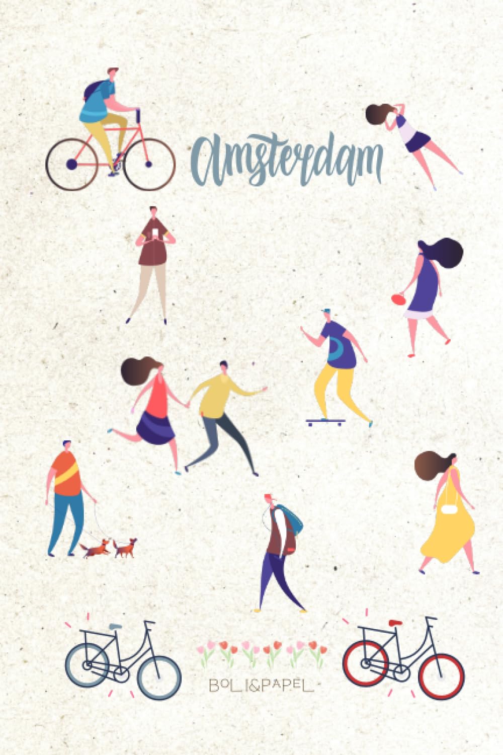 Cuaderno - Libreta Boli&Papel A5 de tapa blanda, 100 páginas punteadas. Ideal para tomar notas, diario, organizar tus actividades diarias, etc. | Tema: Ámsterdam