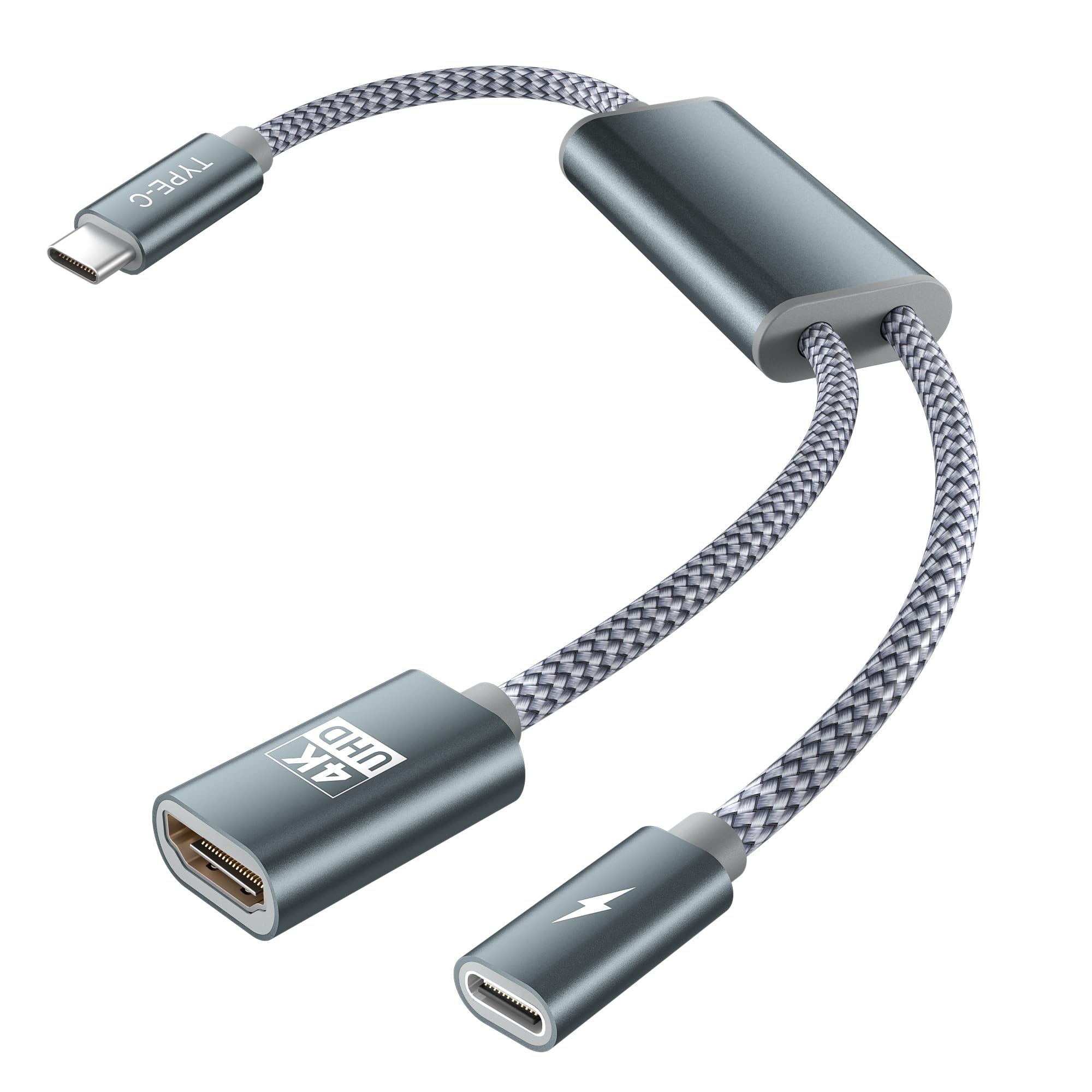BASESAILOR Câble Adaptateur USB C Mâle Vers Double USB