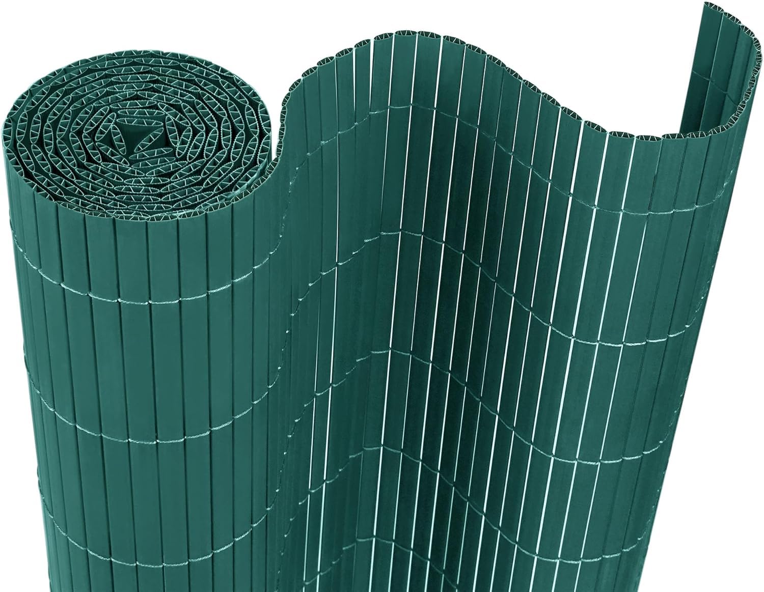 Brise-vue en PVC - 120 x 300 cm - Vert - Brise-vue pour extérieur - Avec lamelles renforcées - Protection pour clôture, protection contre le vent - Résistant aux UV - Pour jardin, balcon