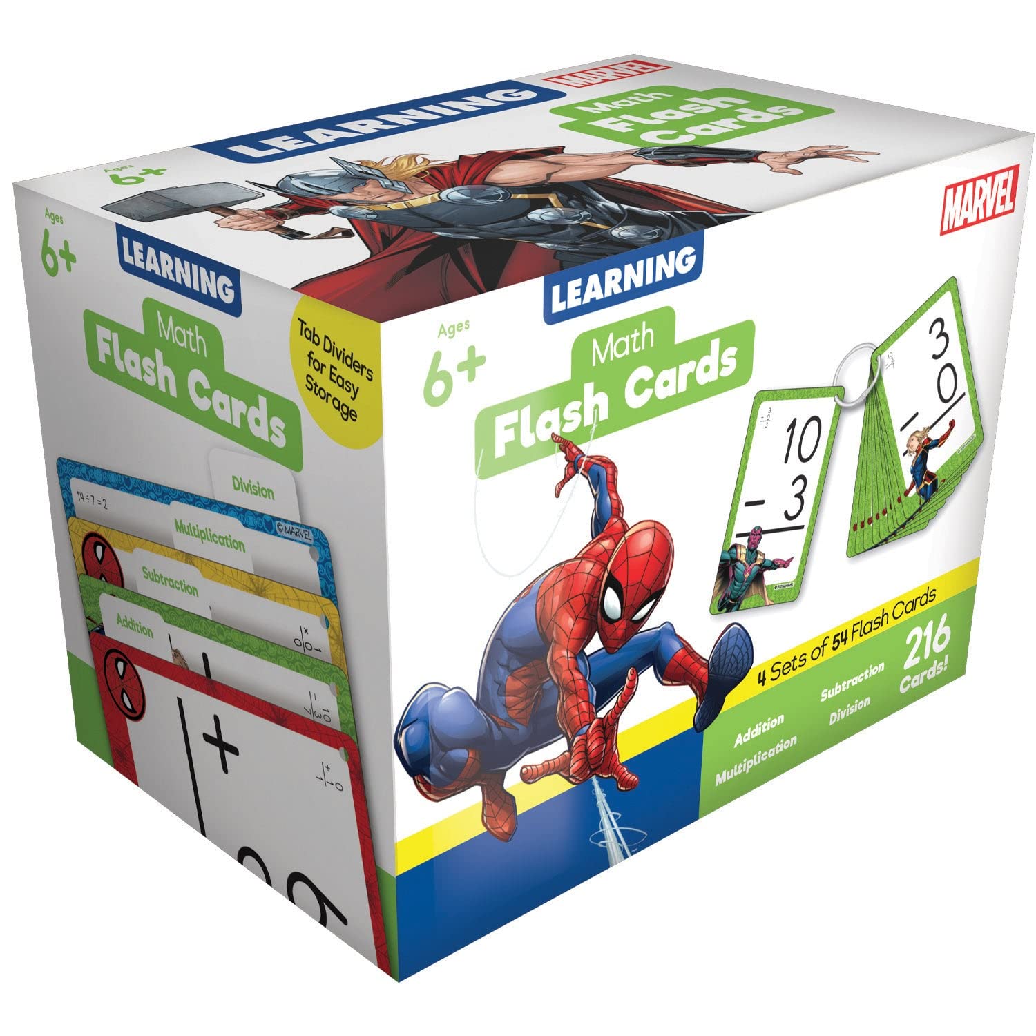 Marvel Math Snapklik.com : Marvel Math Flash Cards For Kids Ages 4-8, Math Fact ...
