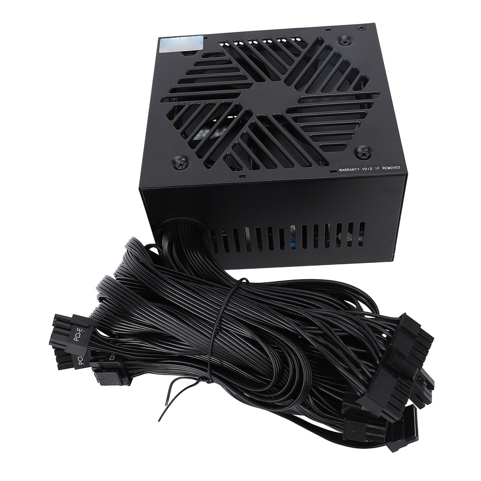 Zasilacz 600 W, Zasilacz do Komputera do Gier, Certyfikat 80 Plus Bronze, Pojedyncza Szyna 12 V, Cichy Wentylator 120 Mm, Komputerowy z Inteligentnym Zarządzaniem temperaturą dla Wydajnych