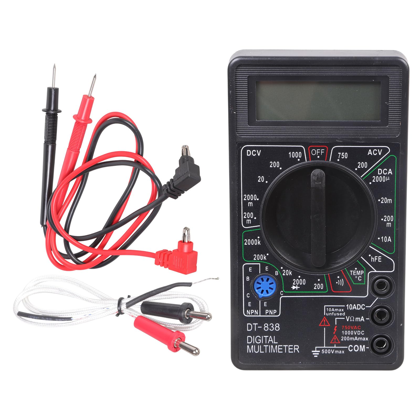 Hgenahgtf Dt838 Professional Multitest Meter Diode Triode Measurement Automatic Ranges Small Design Upgrades For Electronics Digital Multimeter Auto Ranging