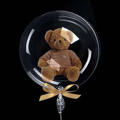 Miniatura 8 de Globos Bobo de 20 pulgadas, globos de burbujas, 39 globos transparentes para rellenar con 2 calcomanías, globos de relleno transparentes para