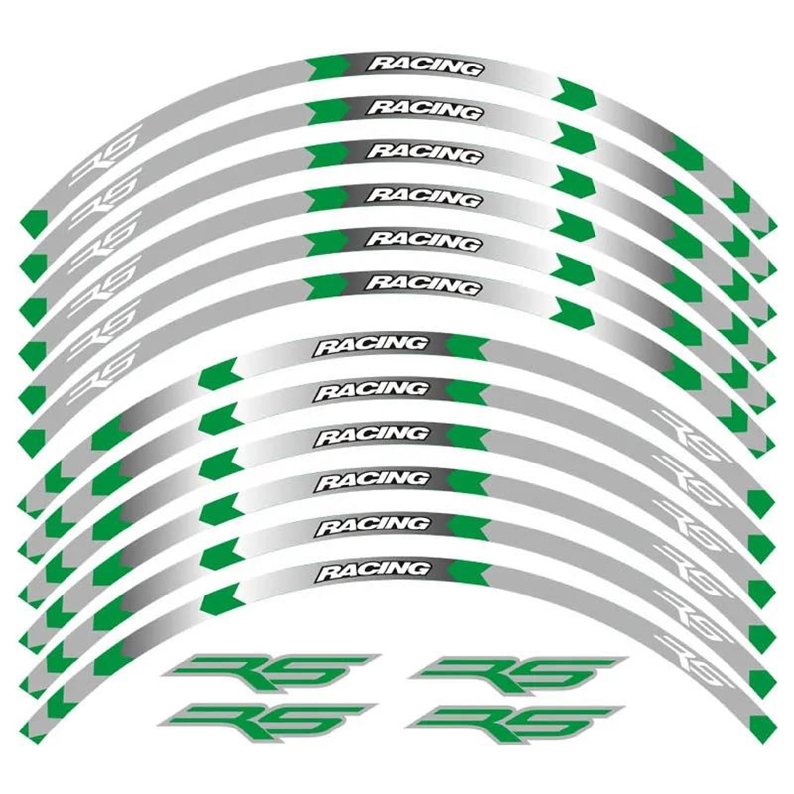 12 Strips Motorcycle Reflective Decals Wheels Moto Rim Stickers for Aprilia RS Rs125 Rs 125(Color5)