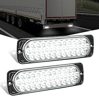 Nilight 7.5 Inch Aluminum Housing Tail Light 2 PCS 36 LED White Back Up Reverse Marker Lights Surface Mount IP67 Waterproof for 10-30V RV Camper Trailer Truck Bus Boat
