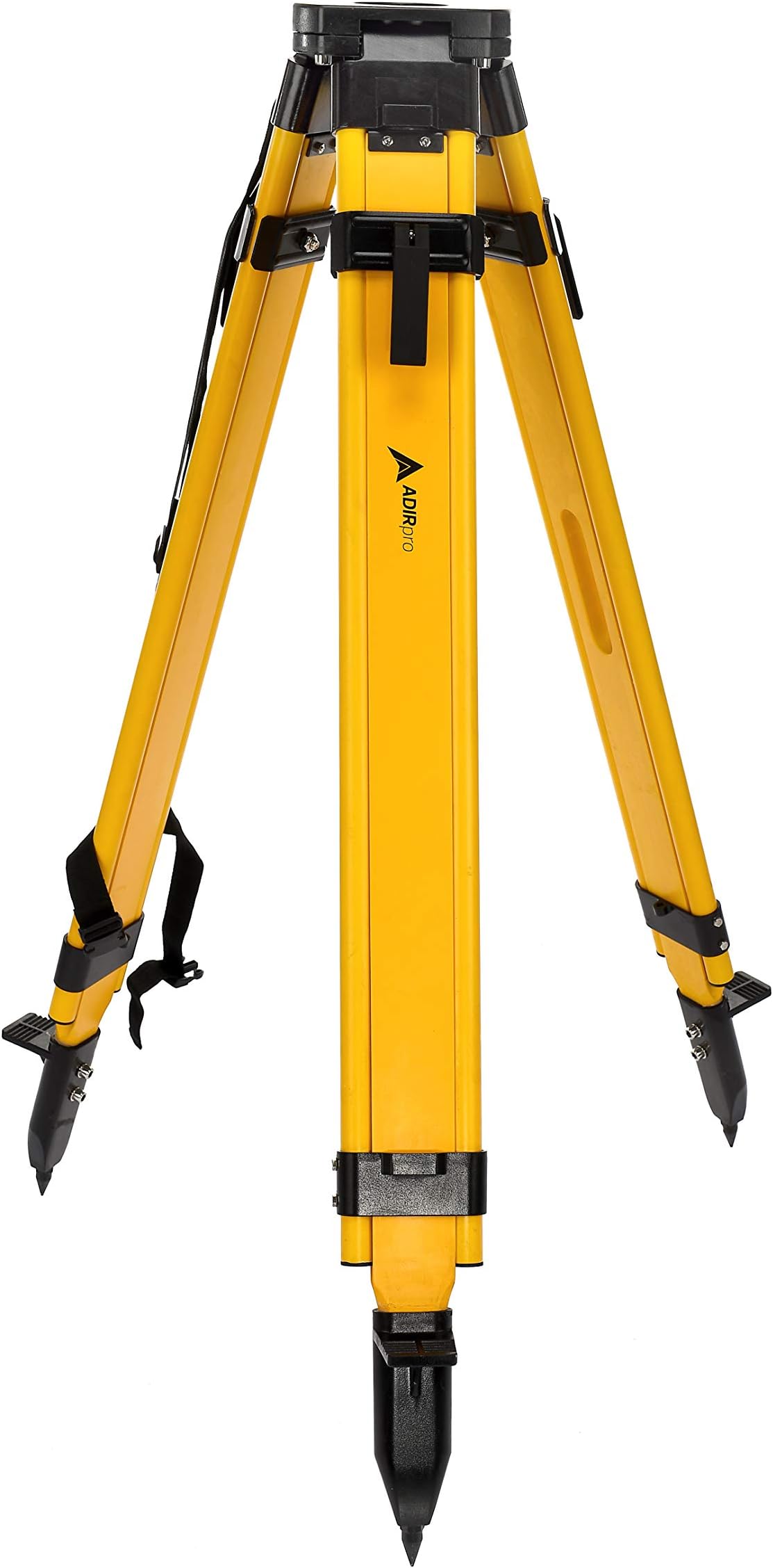 AdirPro Universal Survey Tripod – Wood/Fiberglass Laser Level – Transit Level - Quick Clamp - Heavy Duty Contractor