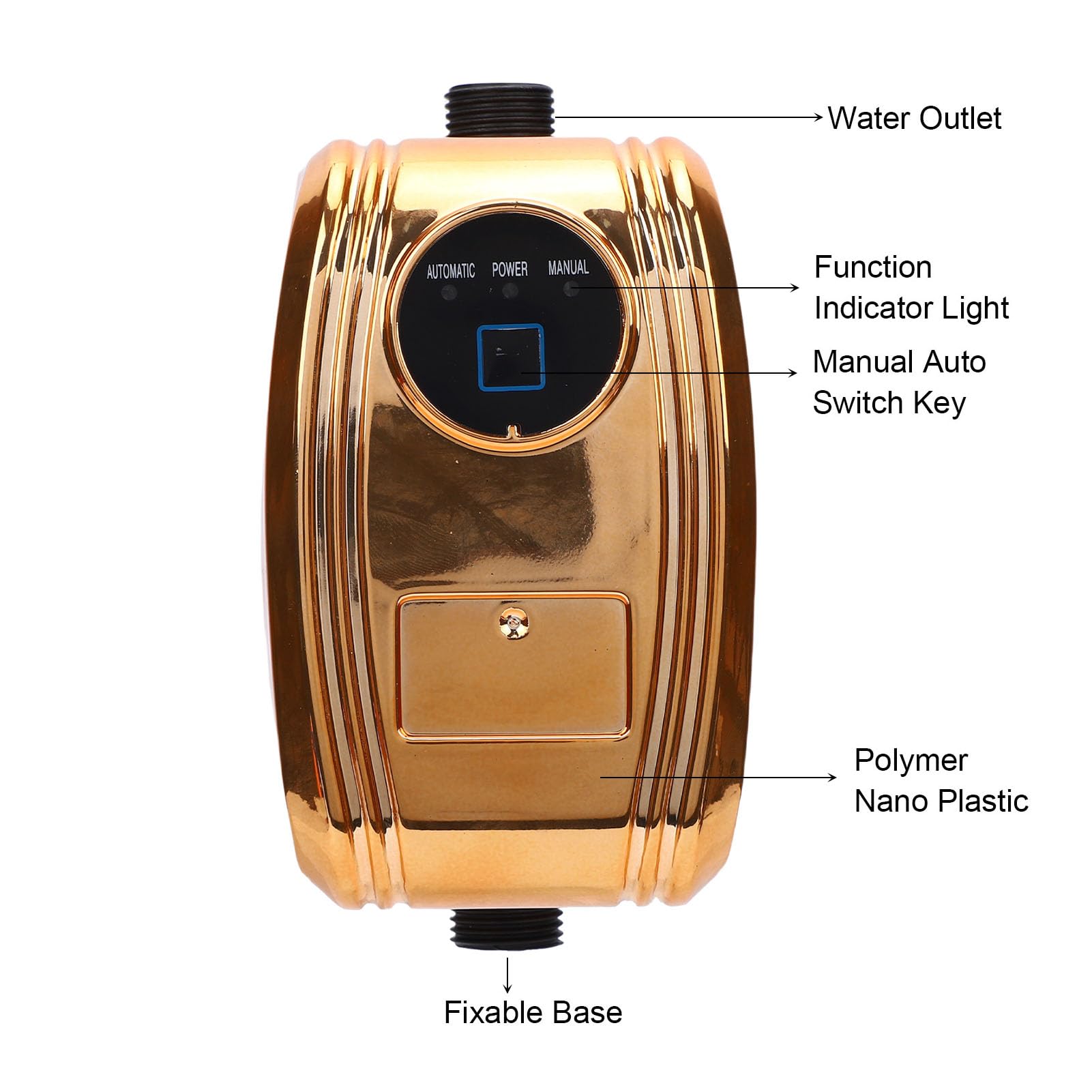 Bomba de Presión de Agua Automática de 80W, Refuerzo Silencioso de Alta Elevación para Ducha con Calentador de Agua Solar Doméstico (Enchufe europeo 100-240 V)