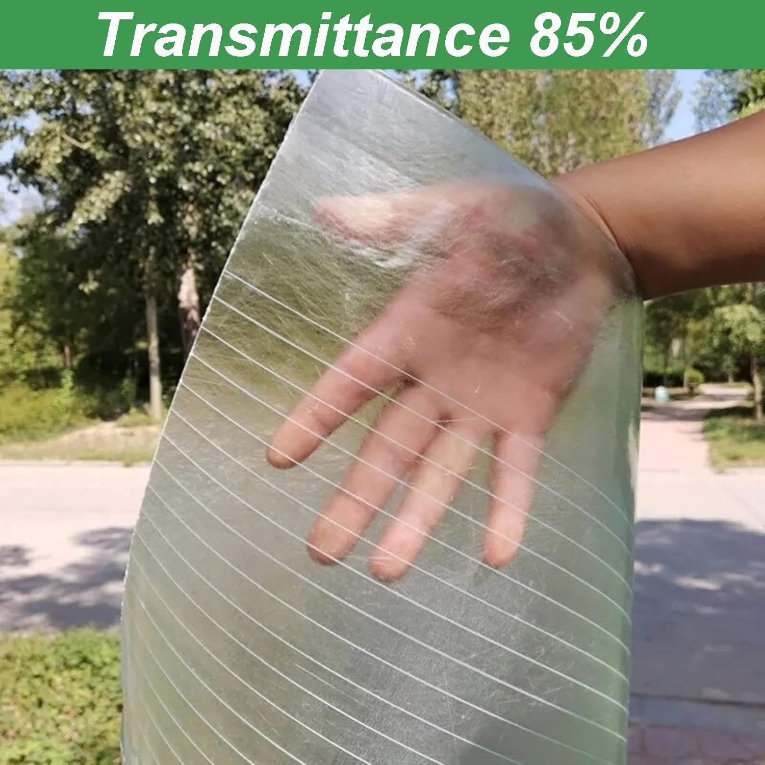 Poliwęglanowe panele dachowe 0,8 mm - FRP osłona dachowa światła dziennego do pomieszczeń słonecznych, patio, szklarni, 0,5 x 5 m, zewnętrzna ochrona przed promieniowaniem UV