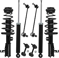 Vista 121 de Detroit Axle - Kit de puntales delanteros para Ford 2000-2004 Focus 2 puntales con muelle helicoidal 2 brazos de control inferiores con rótulas 2001