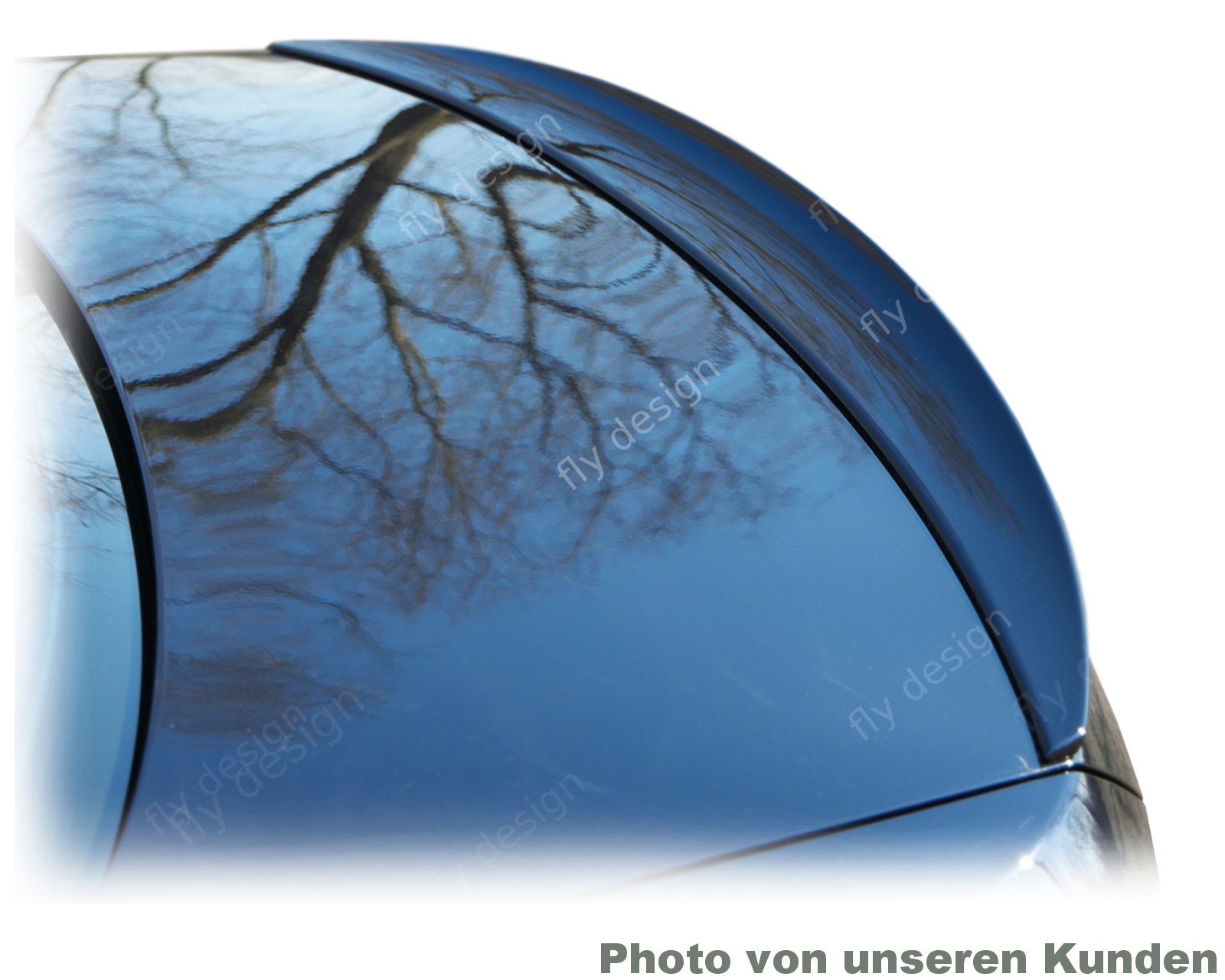 FLY DESIGN 70208 Heckspoiler passend für BMW E92 M3 Coupe, Heckflügel, Spoilerlippe für Auto-Tuning, in P-Still, ABS Kunststoff, Unlackiert