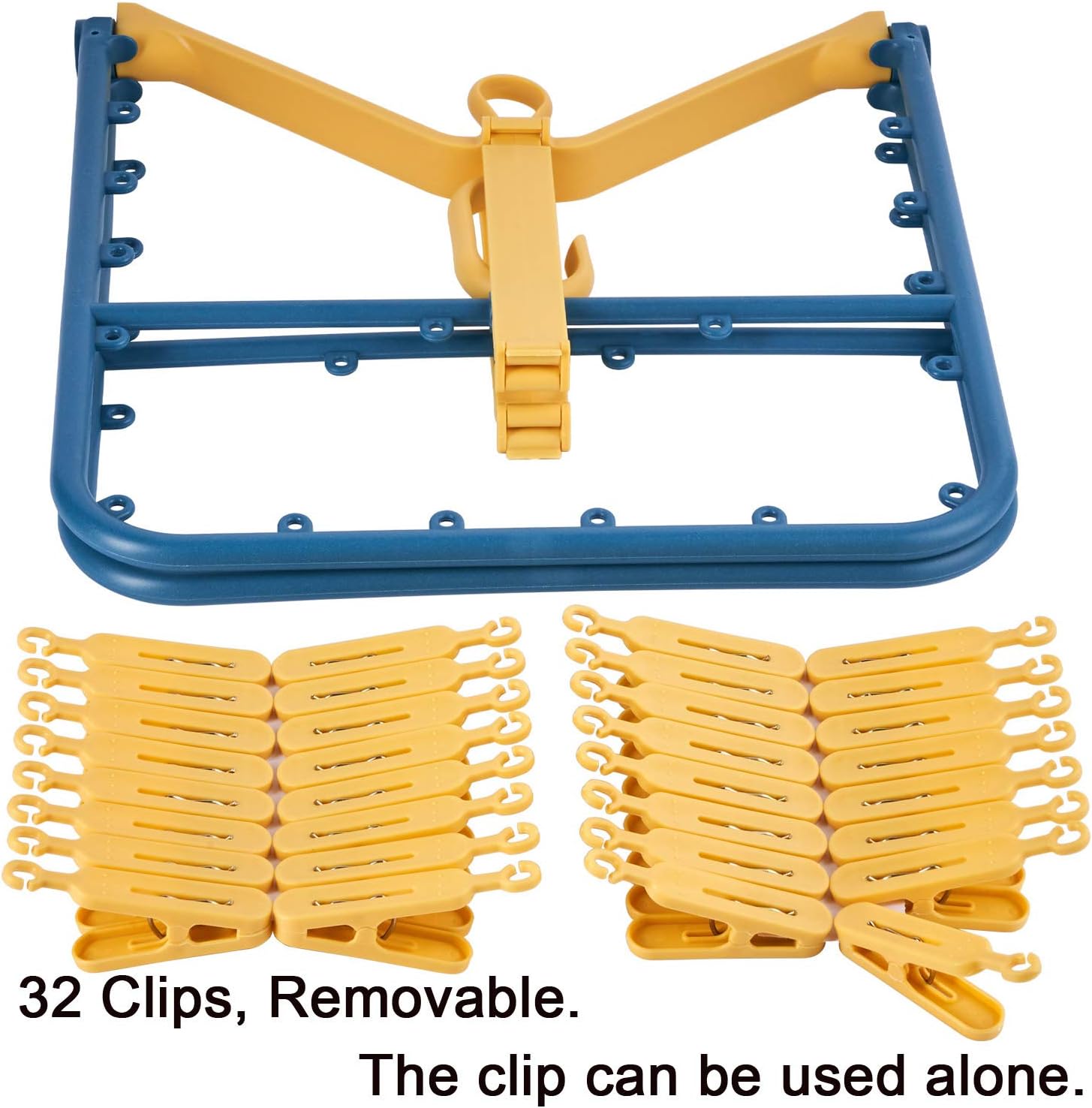 Drip Hanr Foldable Clip Hanrs Plastic Wth 32 Drying Clips