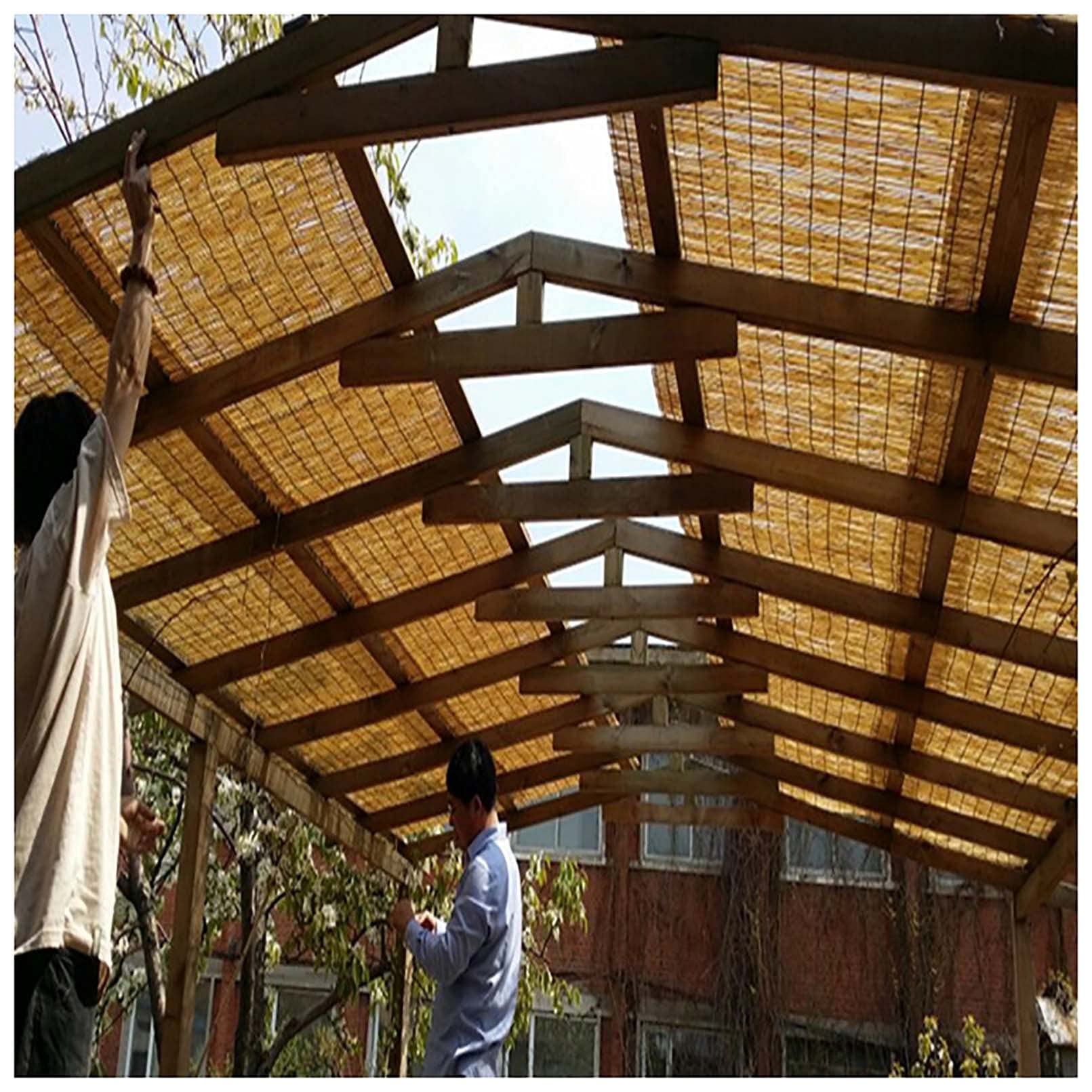 Schermo per La Privacy del Balcone, Stuoia Cannette Ombra Recinzione Esterno Rilegata Pannelli per Recinzione per Terrazze, Tende da Esterno in bambù, Tessuto A Mano, Recinzioni Decorative