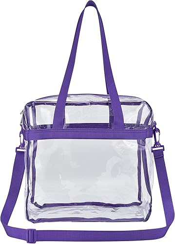 Vista 305 de Oraben Bolsa transparente transparente aprobada para estadios de 12 x 6 x 12 pulgadas, bolsa de estadio para trabajo, juegos deportivos, gimnasio