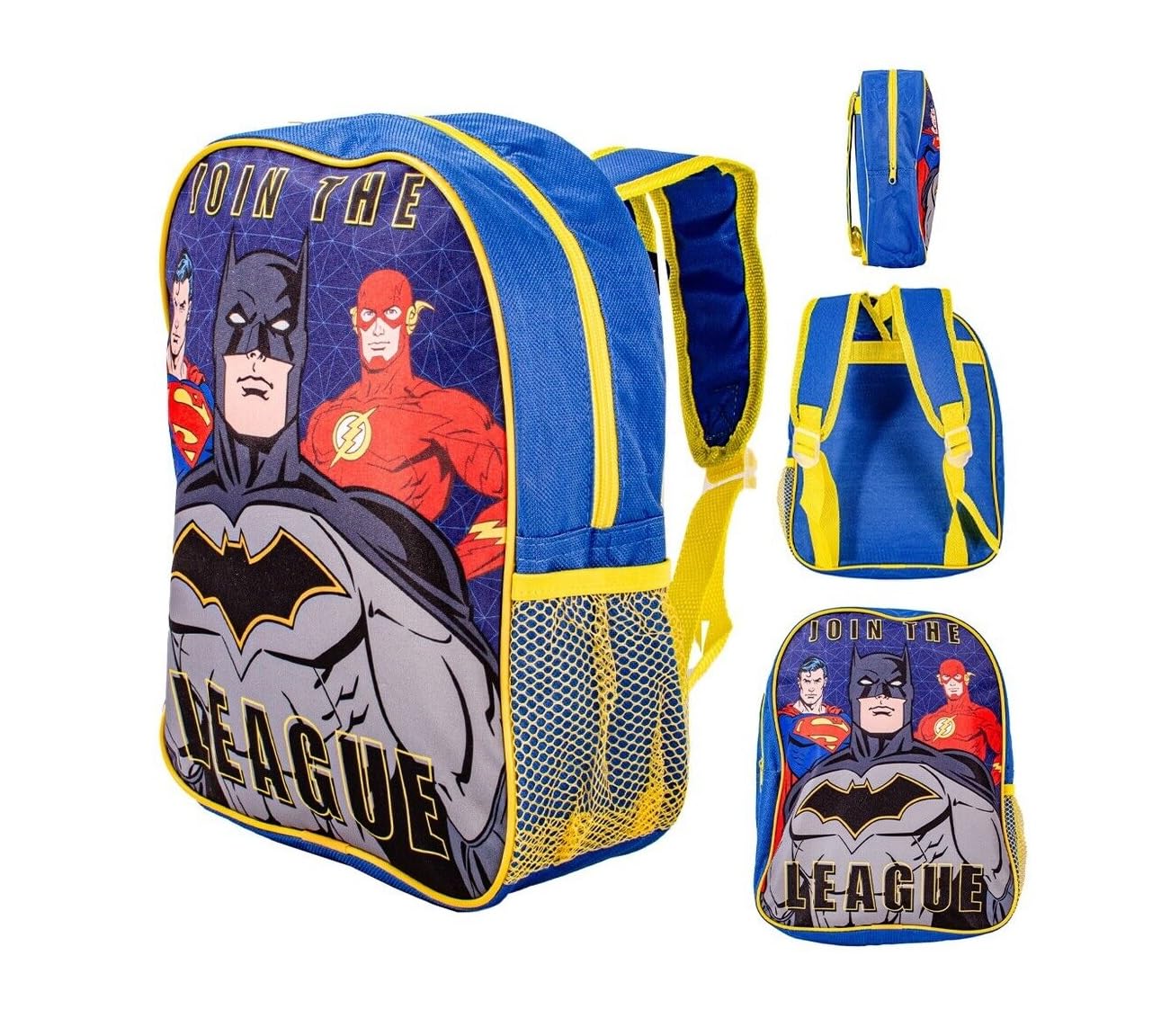 TDL Children's Character Superman Flash Batman Justice League Backpack Rucksack Kids Boys School Nursery Travel Bag 30cm