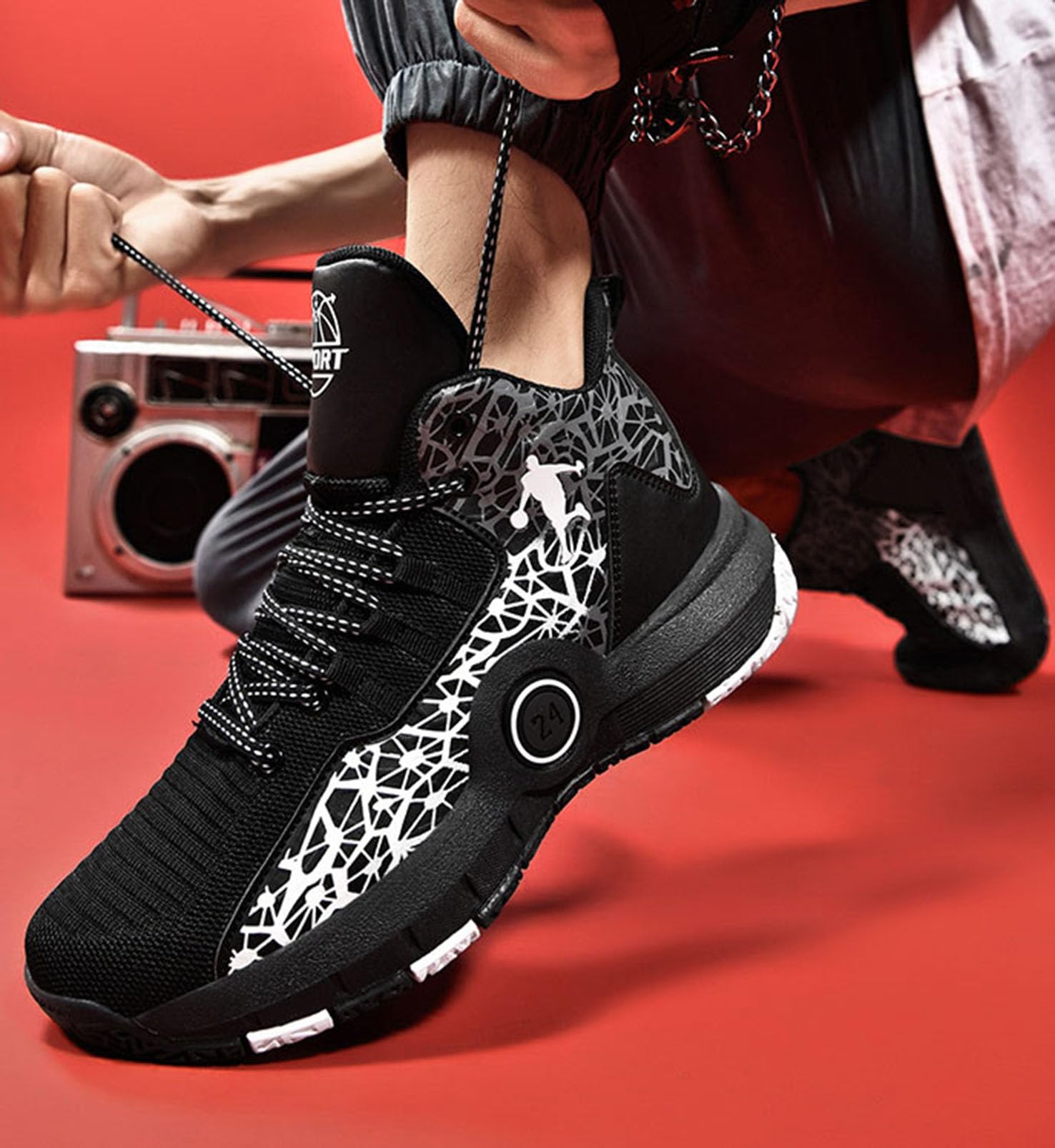 Zapatillas De Baloncesto Masculinas Zapatillas Deportivas Masculinas Zapatillas Deportivas Interiores Suaves Y Transpirables Femeninas Zapatillas De Correr Al Aire Libre(33 EU, Z05)