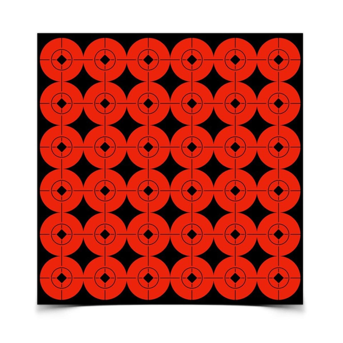 BIRCHWOOD CASEYTarget Spots 1" - 360 targets Self-Adhesive Targets, High-contrast, radiant orange colour