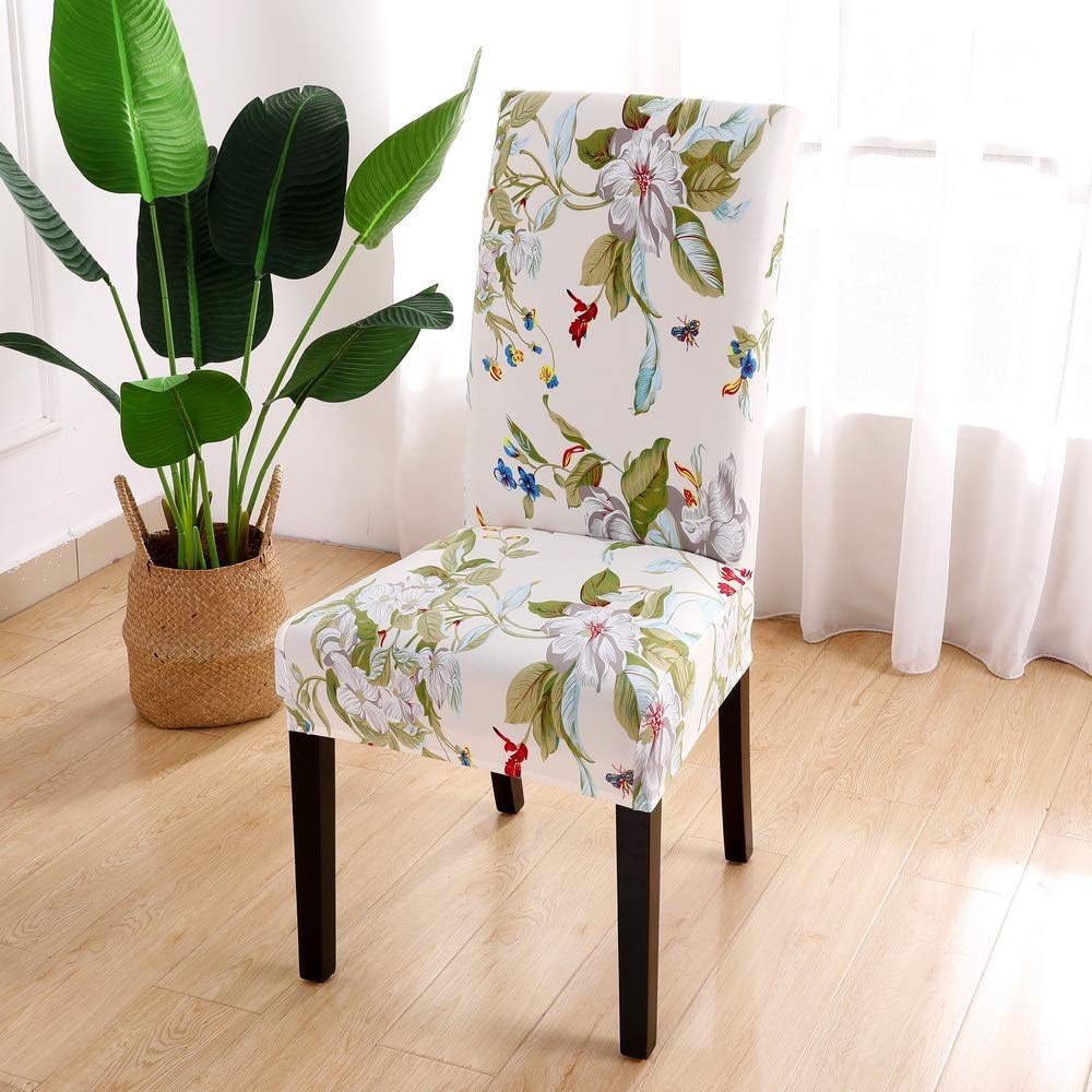 Housses de chaise en élasthanne lot de 6 universelles taille standard extensibles AB14