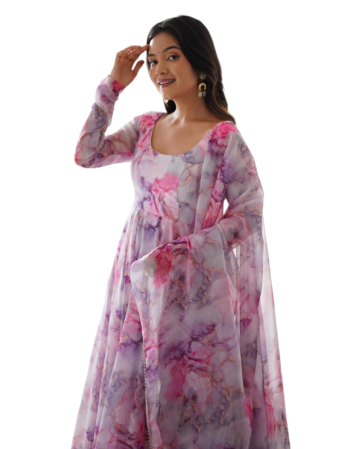 Estationeryhouse Kurti Kurti Da Donna In Georgette Anarkali Con - Foto 7