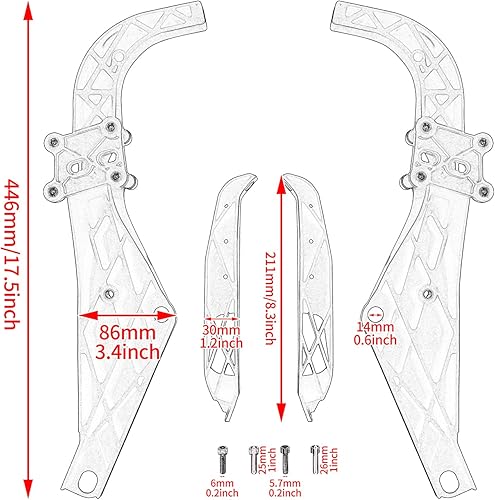 Miniatura 6 de HDBUBALUS Soportes de carenado interior de murciélago para Harley Touring Electra Glide Street Glide Tri Glide 1996-2013