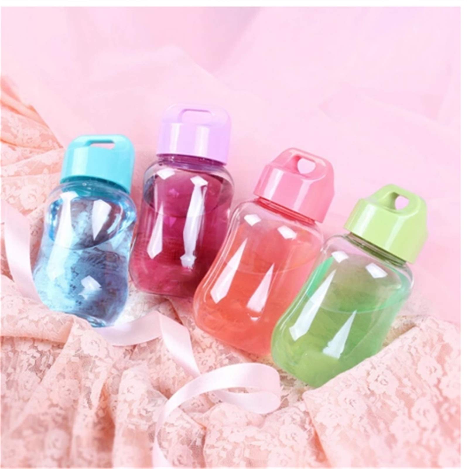 Mini Bottiglia d'Acqua a Forma di Cartone Animato in plastica My Kids Bottiglia per Bevande in Cristallo Shaker per proteine Sportive Portatili Tazza per Mano in Corda per Studenti 180ML