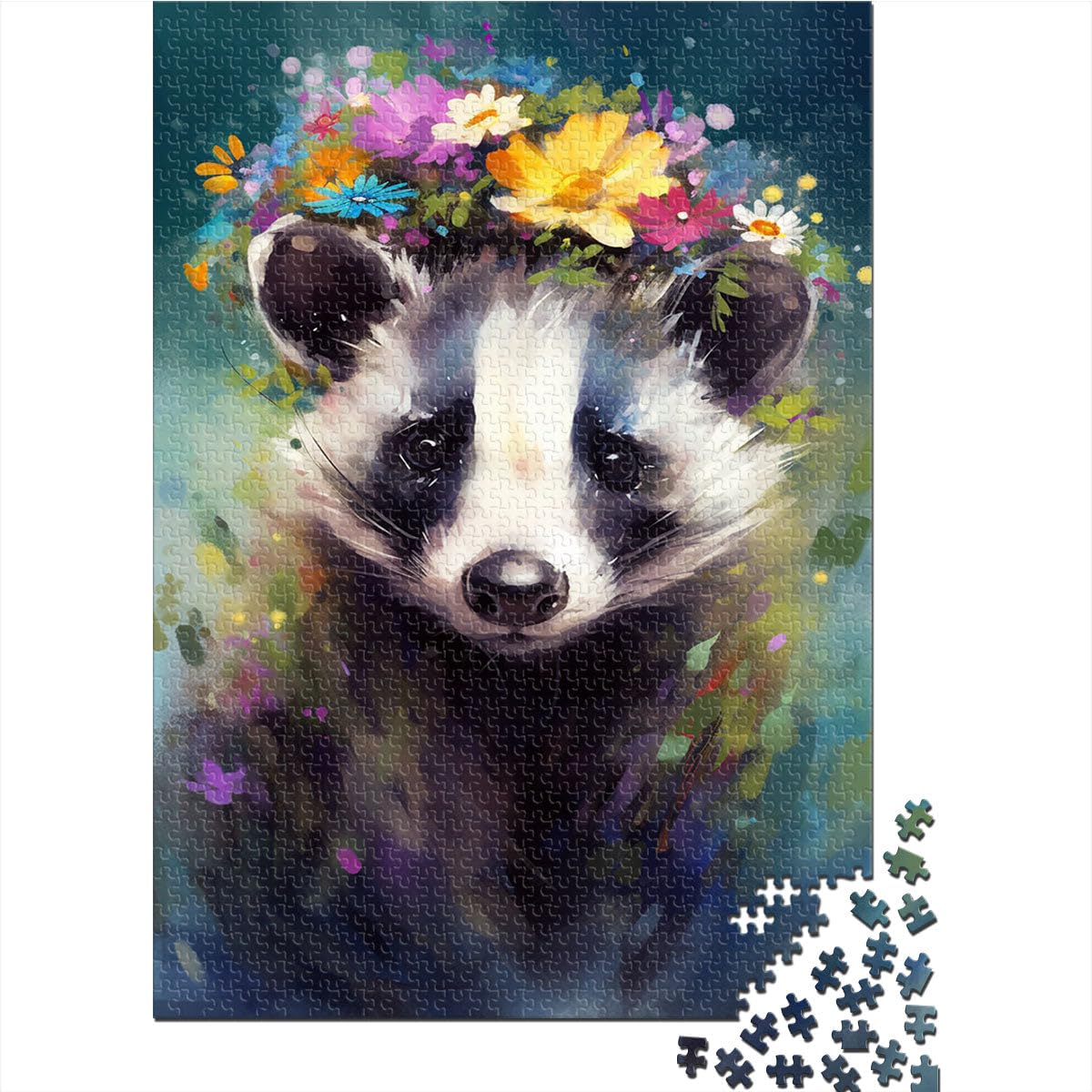 Puzzle 2000 pièces Adultes, bébé Raton Laveur, Jeux éducatifs la Maison, Jouets à Faire soi-même, Superbes Cadeaux et Jouets, 27,56 po x 39,37 po, Adolescents, à partir de 14 Ans.