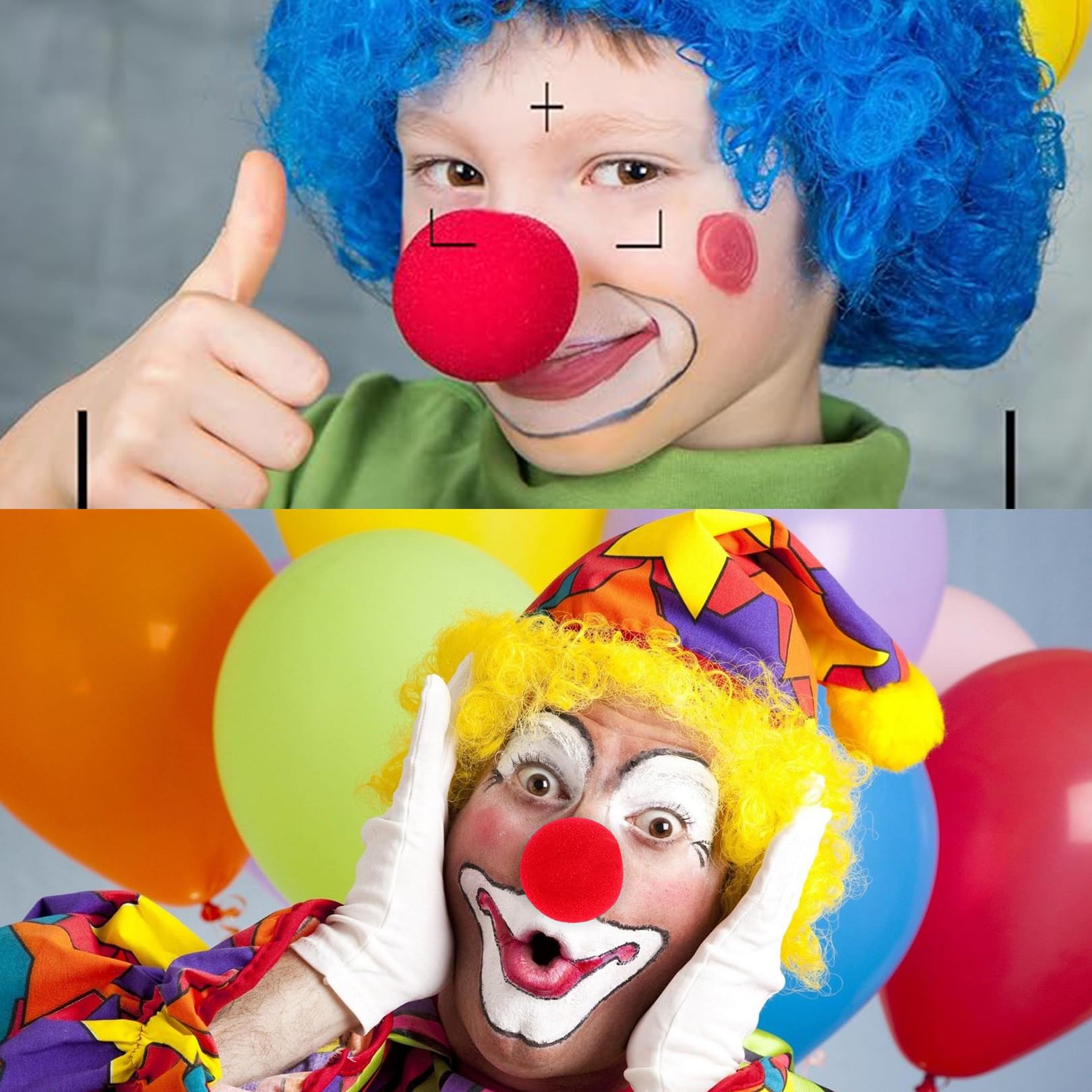 Nez De Clown En Mousse - Lot De 12 Pour Déguisement Et Fêtes