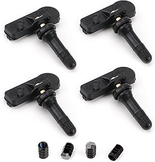 tuhaowa Tire Pressure Sensor TPMS Compatible with Infiniti Nissan Pre-Programmed 315MHz Replace# 40700-JA01B 40700-1AA0B 40700-1AA0D 40700-CD001 40700-CK001 40700-JA01C 4 Free Metal Caps 4 Pcs