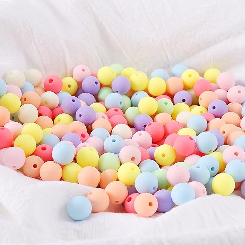 Miniatura 6 de ToBeIT Cuentas de color acrílico redondas pastel redondas para hacer collares, pulseras, aretes, joyería (0.315 in-770 piezas)