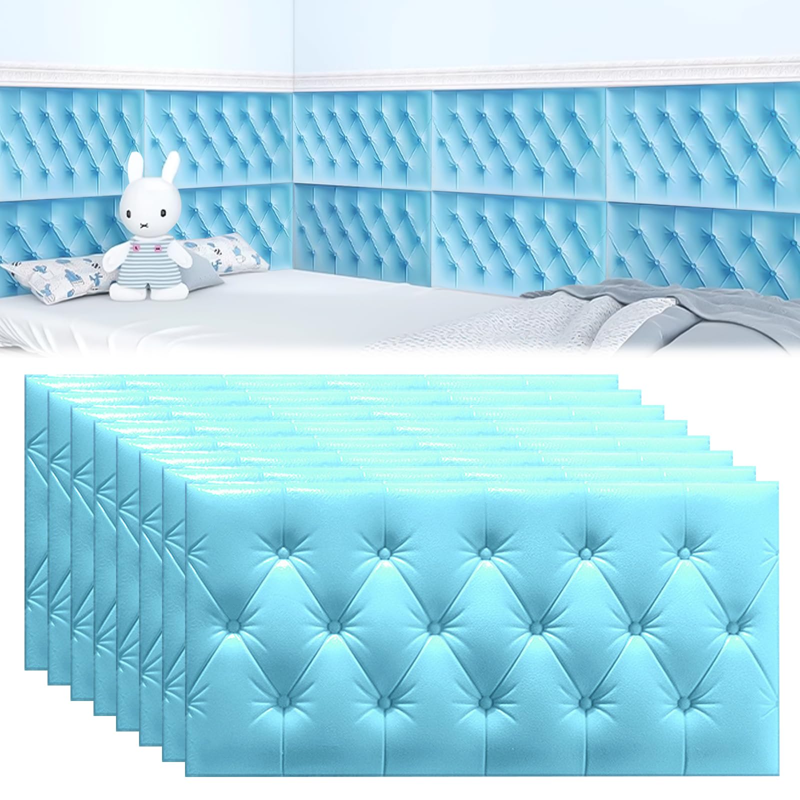 Acolchado de pared anticolisión 3D autoadhesivo para habitación