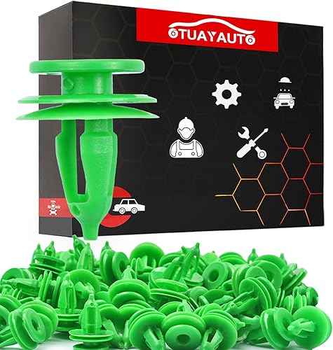 OTUAYAUTO 6503204 100 clips para panel de puerta clip de retención de 0315in sujetadores de empuje para parachoques compatible con Jeep Grand