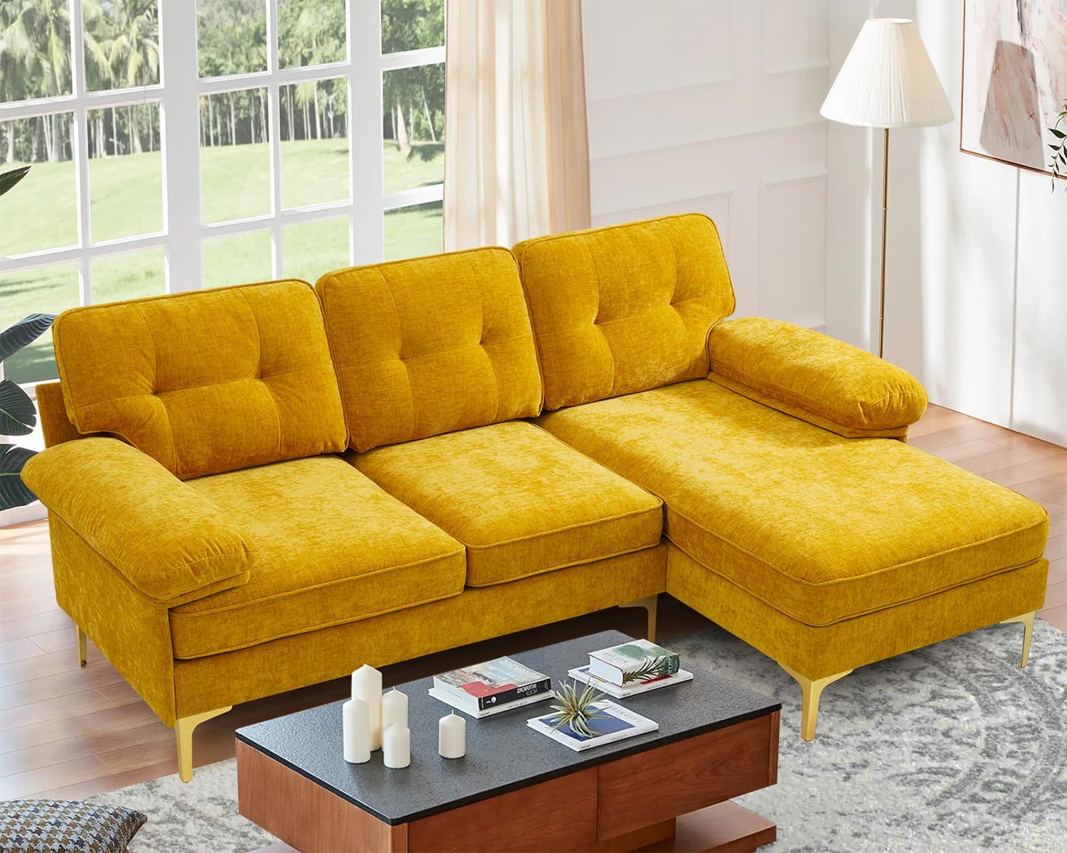 Gold Sparrow Ashland Sectional, Honey Home & Kitchen
