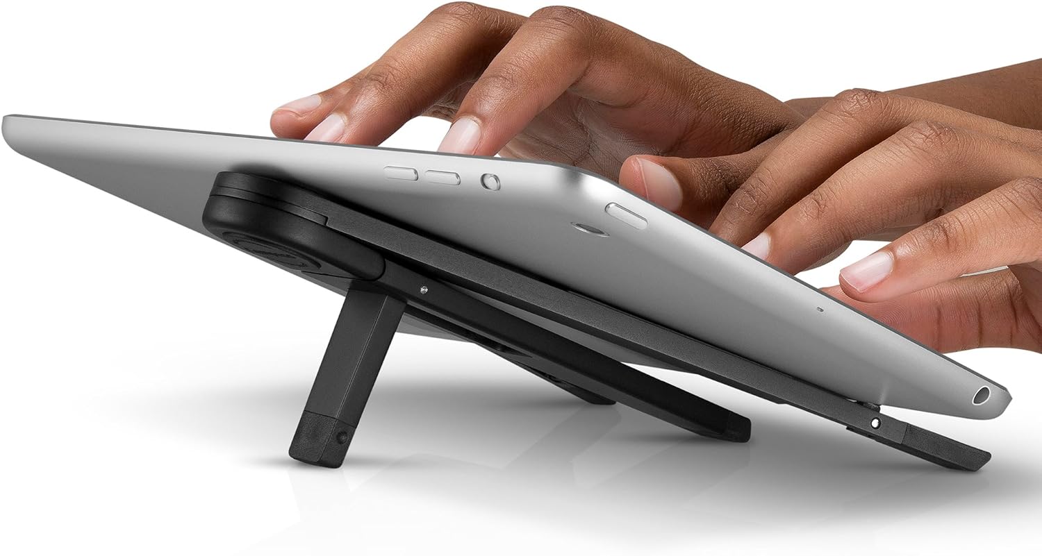 Twelve South Compass 2 for iPad, Black | Mobile Display Stand with Typing Angle for iPad Pro/iPad Air/iPad Mini