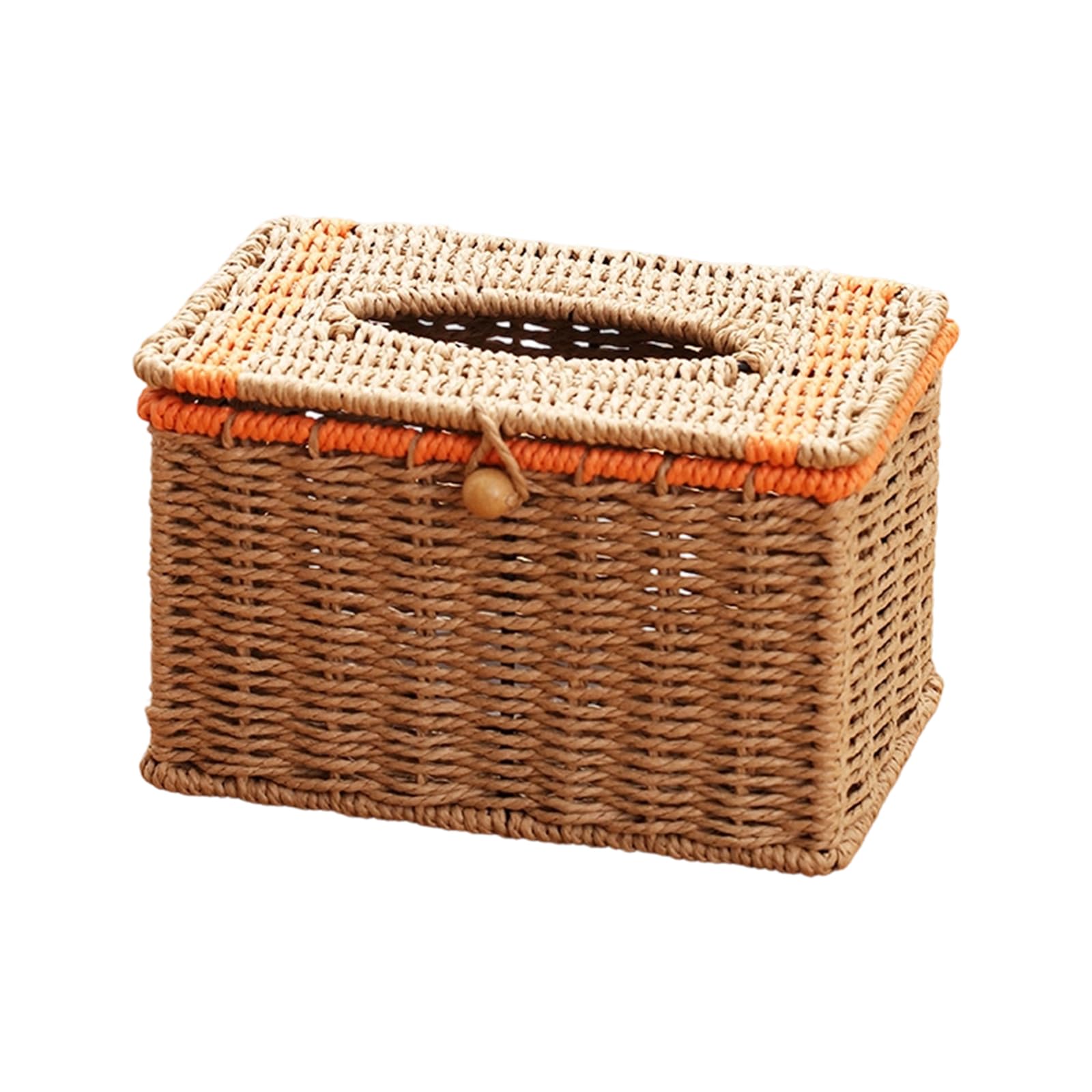 Tsophreniq Handcrafted Face Towels Holder Handwoven Paper Rope Storage Basket for Small Item Organization Paper Rope Basket