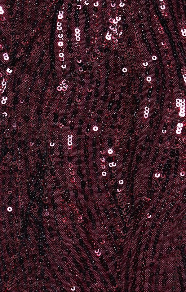 S.L. Fashions Women's Plus Size Long Length Sequin Lace Beaded Capelet Mother of the Bride Dress, Formal Evening Gown, Fig - No Beading, 16W by S.L. Fashions - Image 3