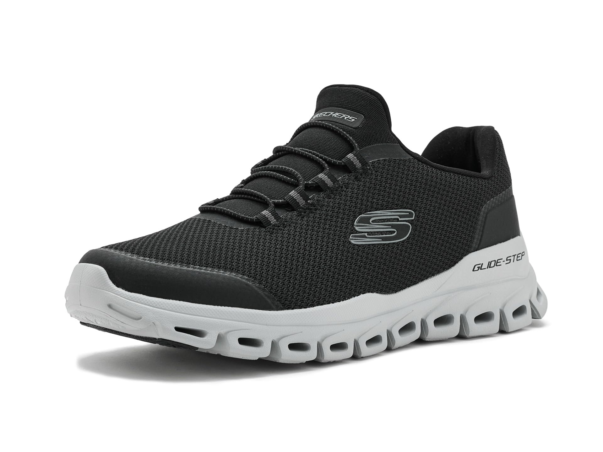 Skechers Glide-Step Noltek Herren-Sneaker, schwarz / grau, 14