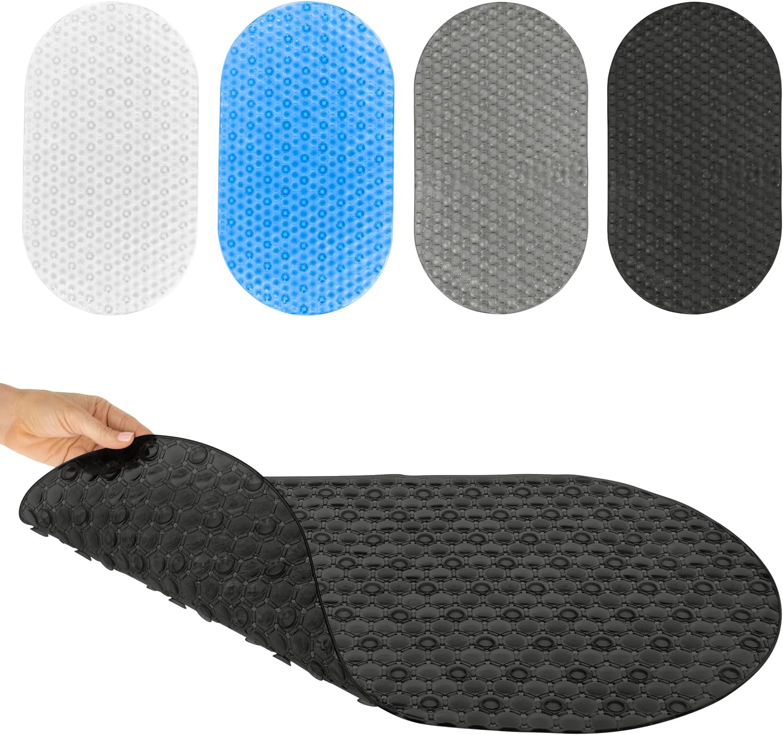 Vive Oval Bathtub Mat Nonslip Shower Floor Pad NonSlip